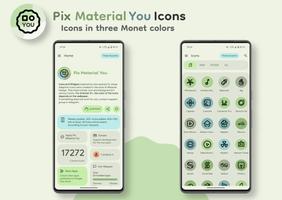 Pix Material You Iconos Poster