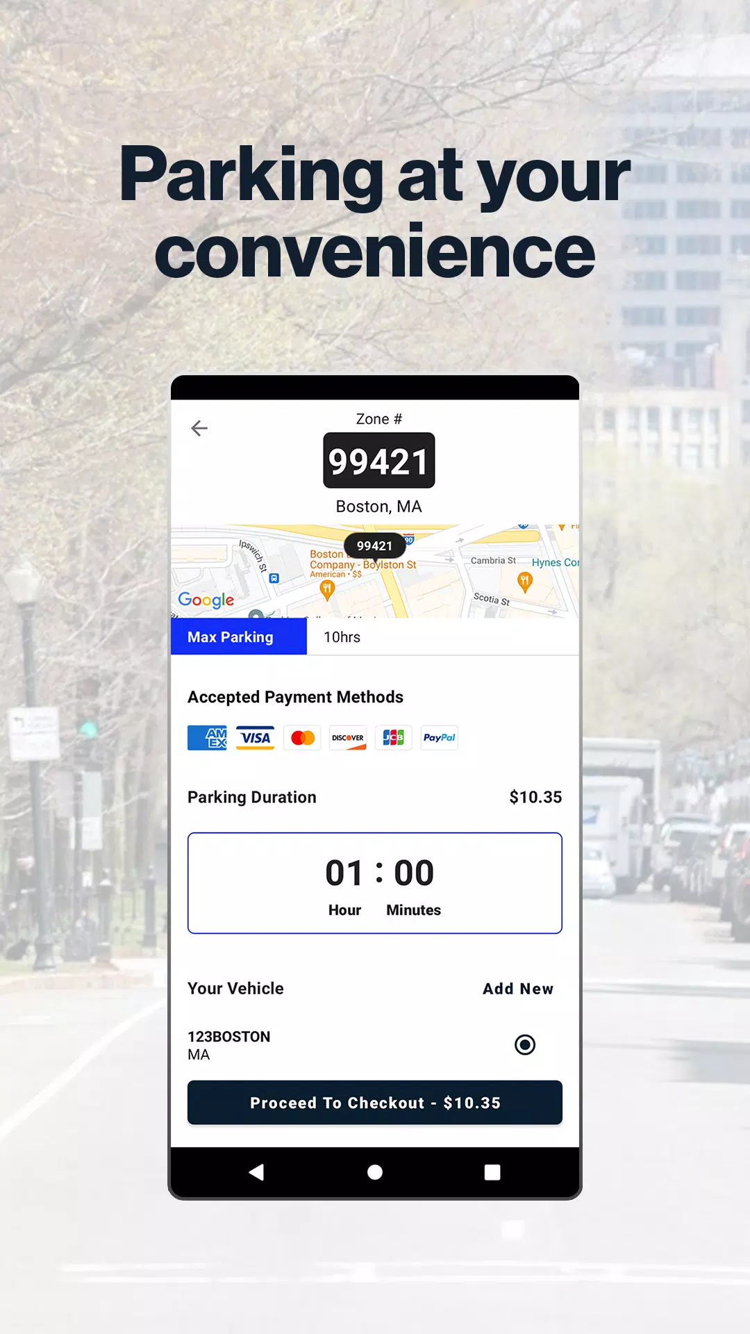 ParkBoston Parking App, Powered by ParkMobile