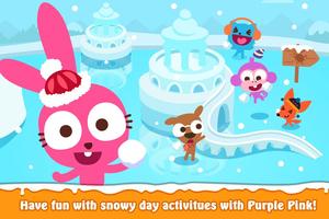 Purple Pink Snowy Day syot layar 2