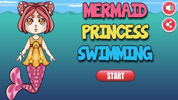 Mermaid Princess Swimming Affiche
