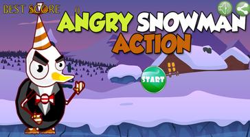 Angry Snowman Action Cartaz