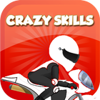 Crazy Skills White Motorcycle icône