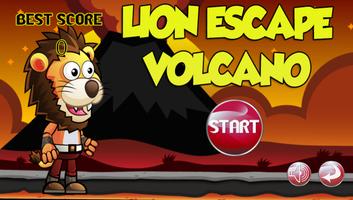 پوستر Lion Escape Volcano