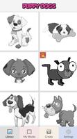 Pixel Art Puppy Dogs - Color By Number पोस्टर