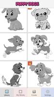 Pixel Art Puppy Dogs - Color By Number ภาพหน้าจอ 1