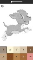 Pixel Art Puppy Dogs - Color By Number capture d'écran 2