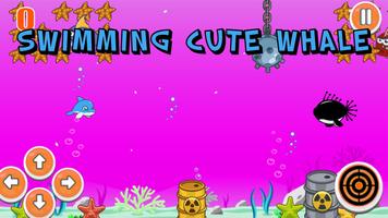 Swimming Cute Whale Poster