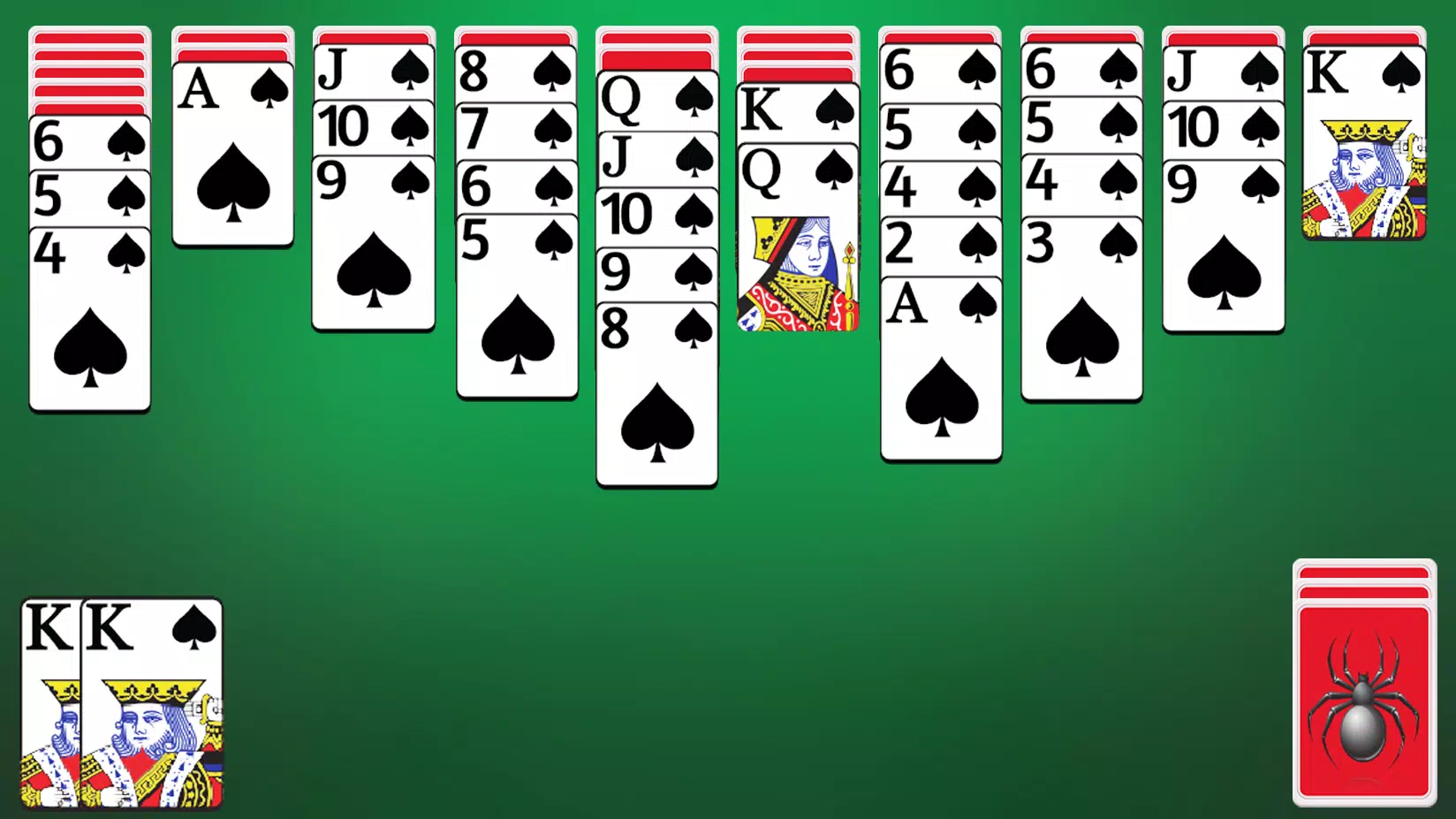 Spider Solitaire 2 couleurs - Jeu en ligne sur