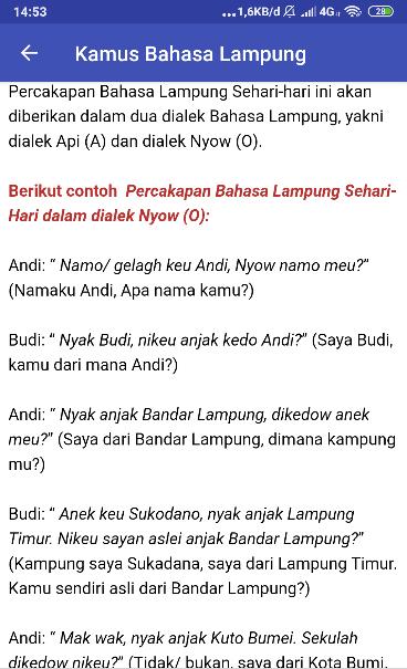 Android Icin Kamus Lengkap Bahasa Lampung Dialek A Dan O Apk Yi Indir