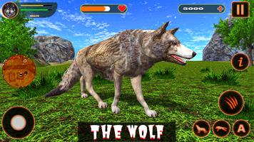 Wolf Game Wild Wolf Animal Sim الملصق