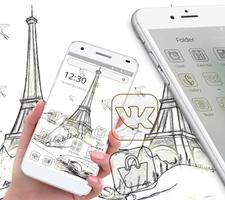 Paris city sketch theme screenshot 2