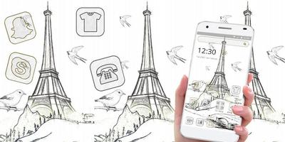 Paris city sketch theme screenshot 3