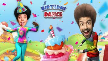 Gelukkige Verjaardag dans - 3D-poster