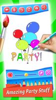 Birthday Party Coloring Book capture d'écran 2