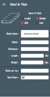 Metalic Weight Calculator screenshot 1