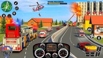 Firefighter FireTruck Games imagem de tela 2