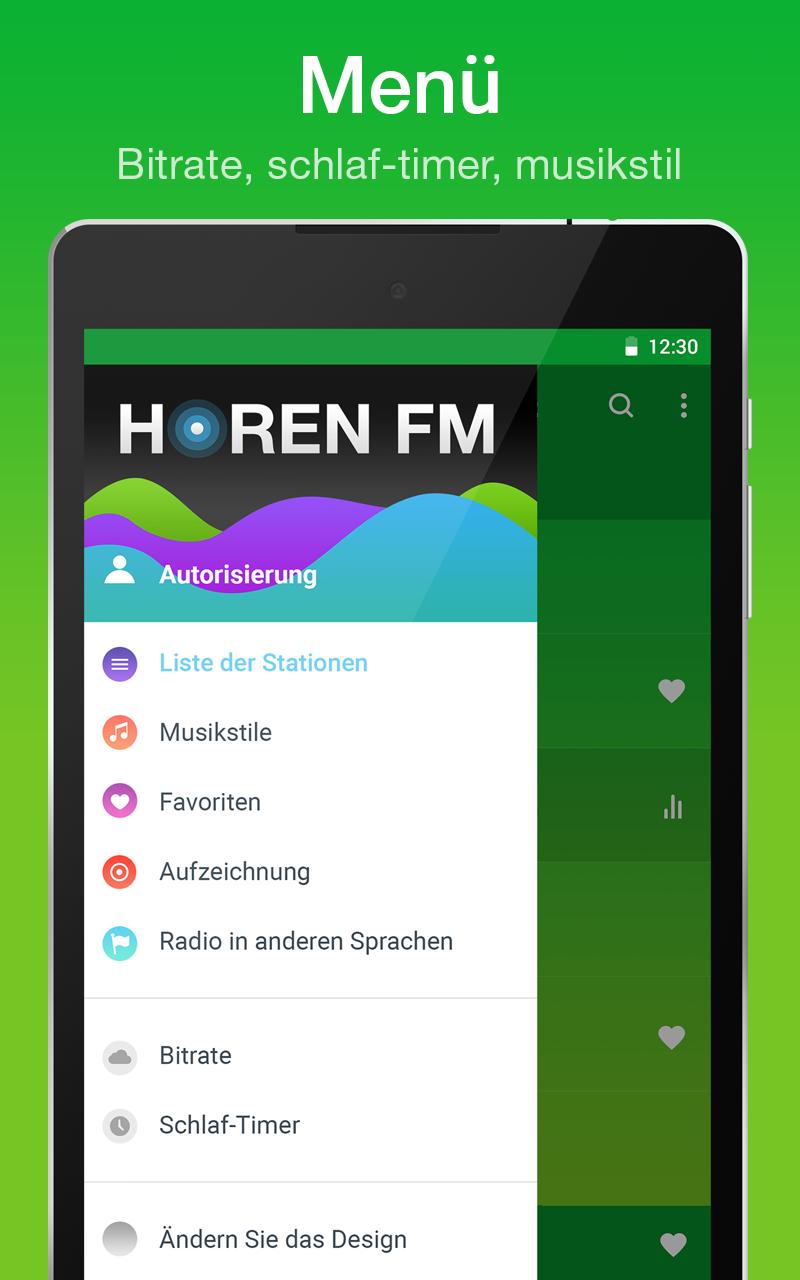 Internet-Radio "Hören Sie FM" für Android - APK herunterladen