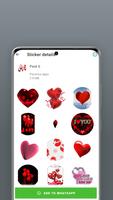 Animated hearts stickers Affiche