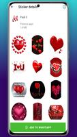 Animated hearts stickers Ekran Görüntüsü 1