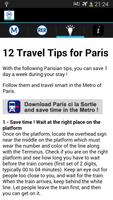 Metro Map Paris - Map and Tips स्क्रीनशॉट 2