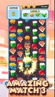 Crush The Burger Match 3 Game 스크린샷 1