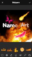 Fire Effect Name Art Maker imagem de tela 1