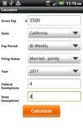 Paycheck Calc capture d'écran 1