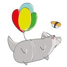 Flying cat أيقونة