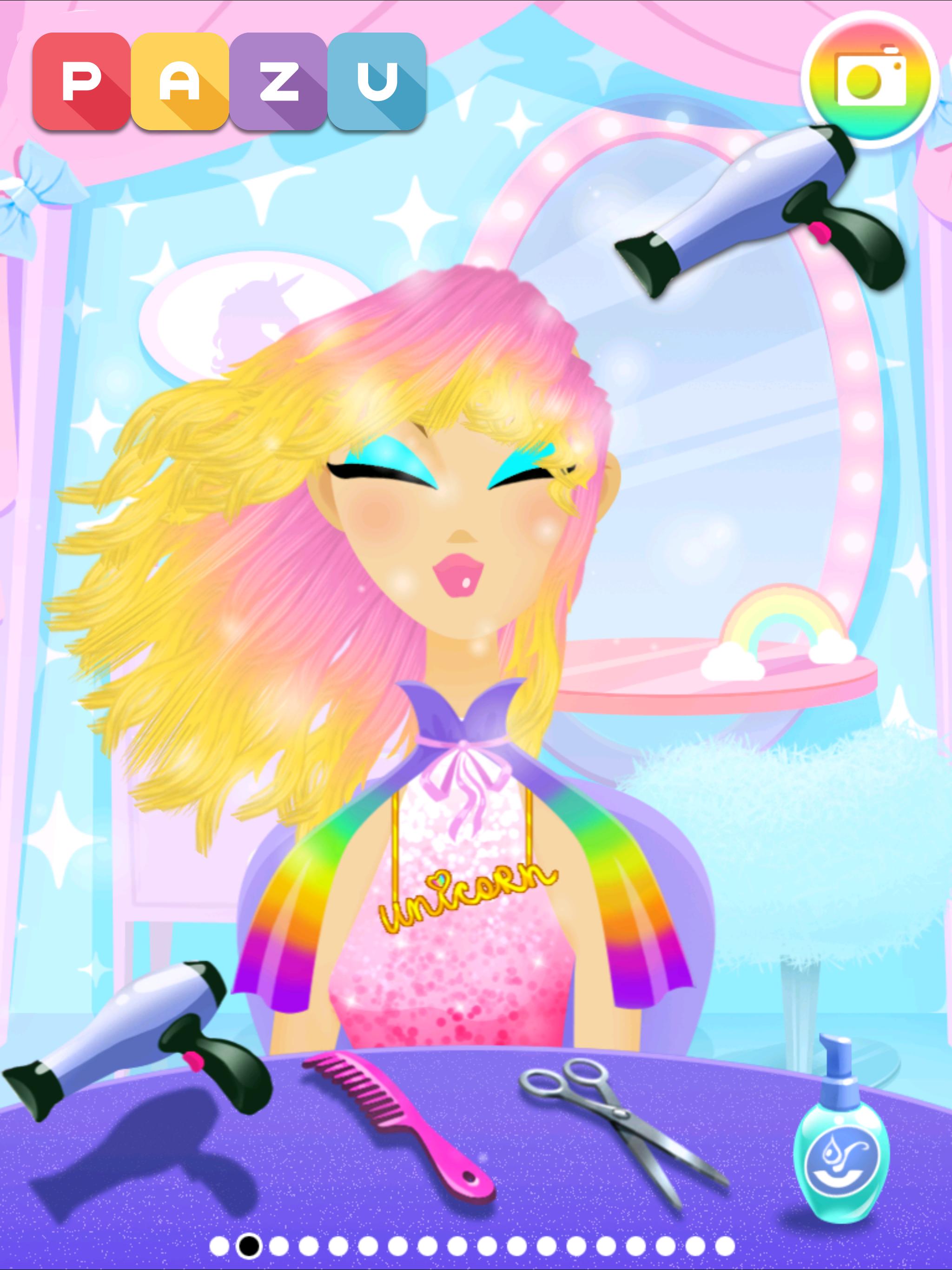 Girls Hair Salon Unicorn Hairstyle Kids Games For Android Apk Download - games hairs games free roblox hair