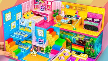 Girl Doll House Design Plakat