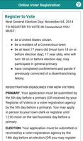 CT Voter Registration poster