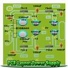 Fuente de alimentación de diseño de PCB icono