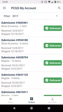 Screenshot 3 for PCGS My Account - Orders, Show