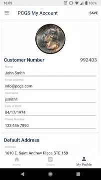 Screenshot 4 for PCGS My Account - Orders, Show