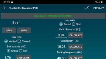 Woofer Box Calculator PRO screenshot 1