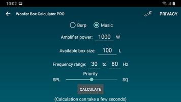 Woofer Box Calculator PRO স্ক্রিনশট 2