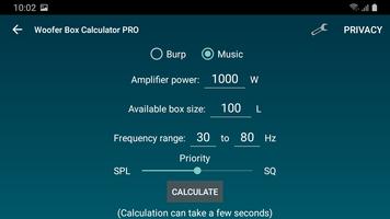 Woofer Box Calculator PRO screenshot 2