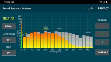 برنامه‌نما Sound Spectrum Analyzer عکس از صفحه