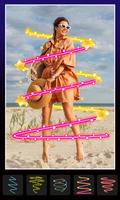 Neon Spiral Line Photo Editor poster