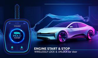 Digital Car Key Remote Control Affiche