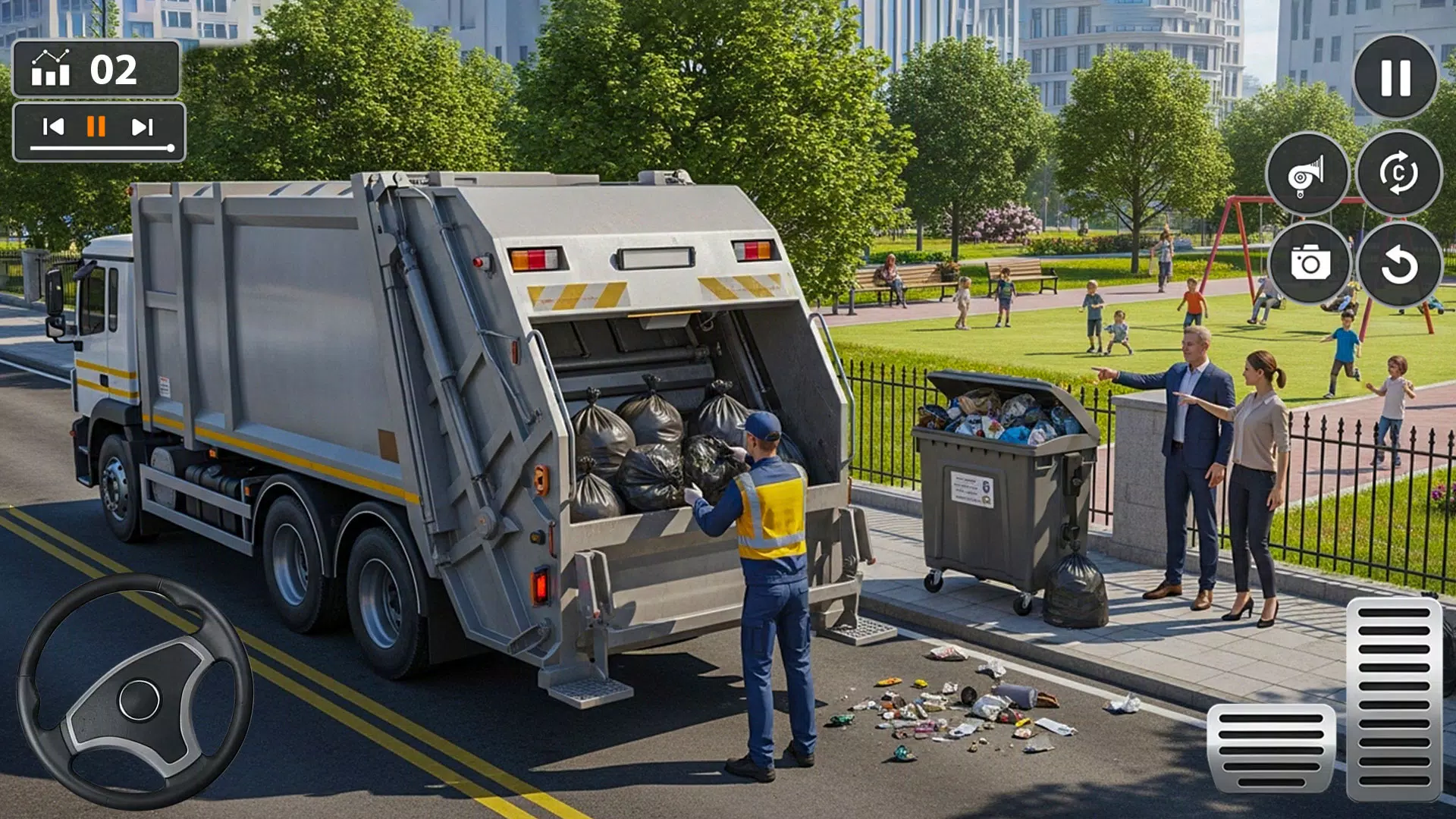 City Garbage Trash Truck Game