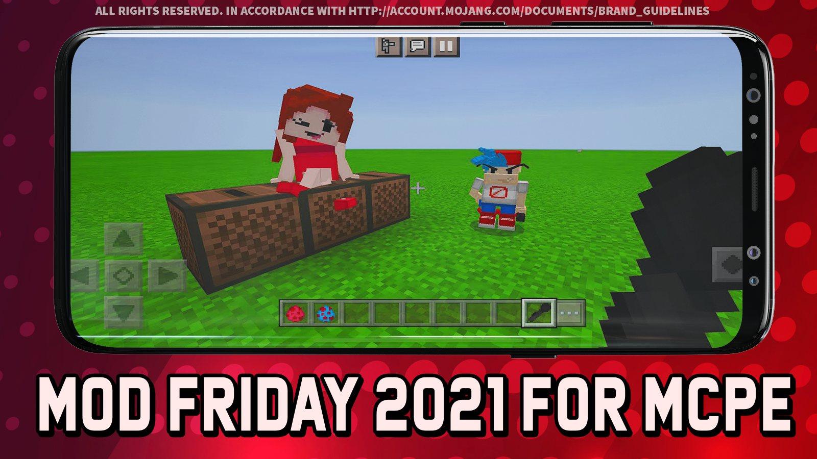 FNF mas é um mod de MINECRAFT (Friday Night Funkin) 