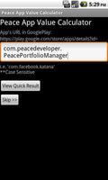 Peace App Value Calculator Cartaz