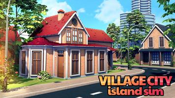 Cité village, simulation d'île Affiche