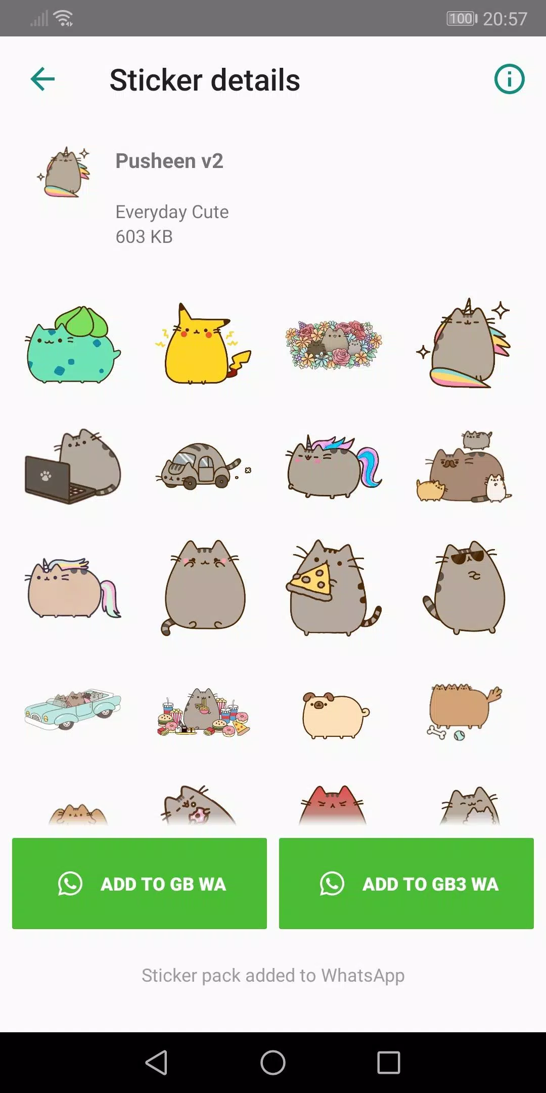 Pusheen: Cat WAStickerApp APK Android Download