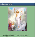 Jadwal Misa Pekan Suci 2014