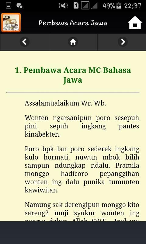 Contoh Teks Pembawa Acara Bahasa Jawa Berbagai Contoh