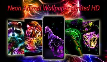 Neon Animals Wallpaper HD Affiche