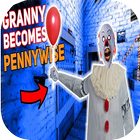 Scary Clown Granny Pennywise icon