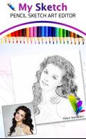 Pencil Sketch Art : Tap Sketch poster